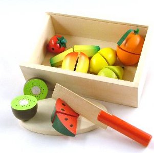 Wooden play food